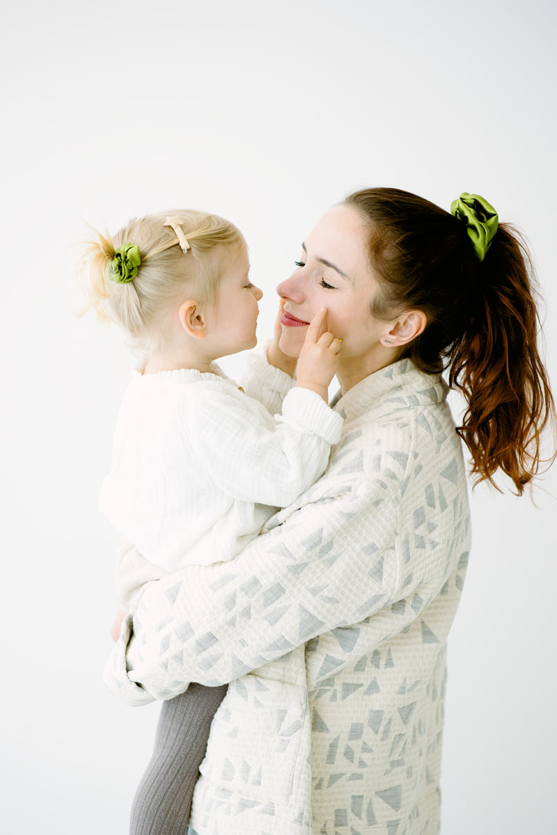 Lime Natural Silk Scrunchie