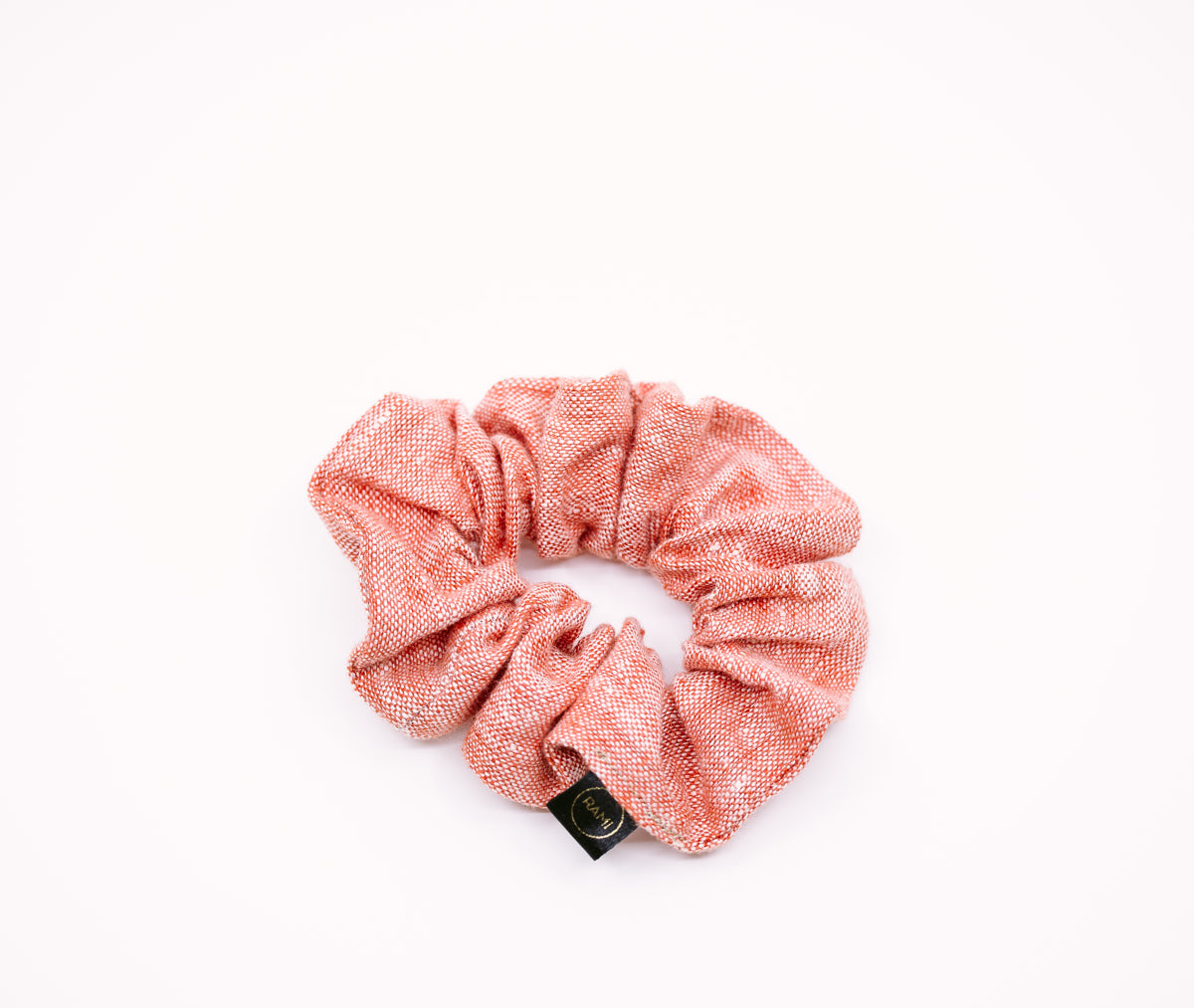 Red Linen Scrunchie