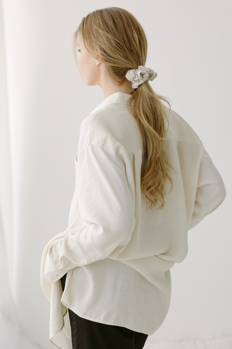 Sand Linen Scrunchie