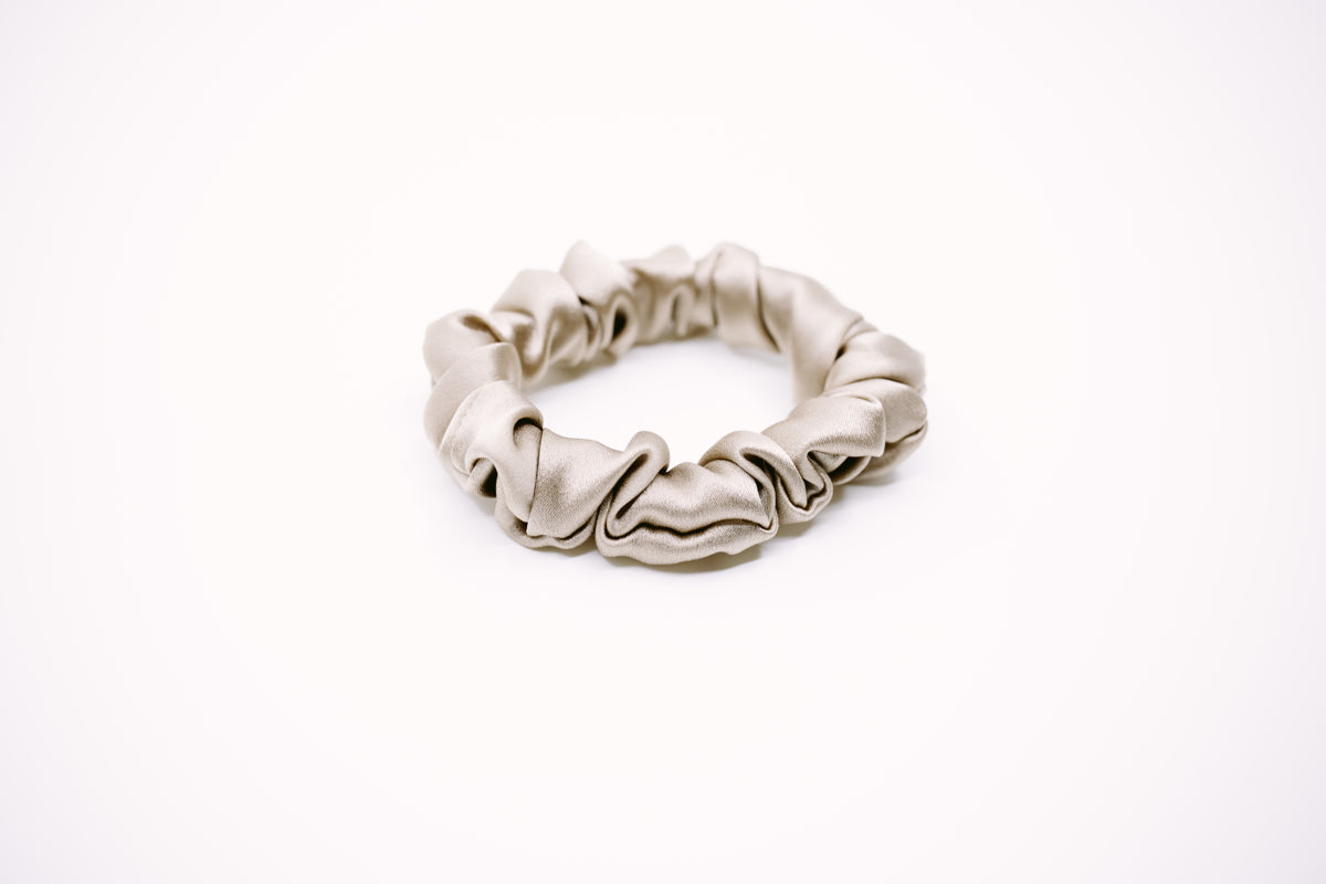 Sand Natural Silk Scrunchie