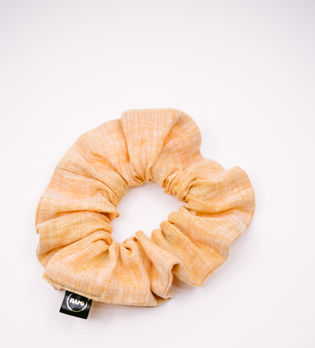 Orange Linen Scrunchie