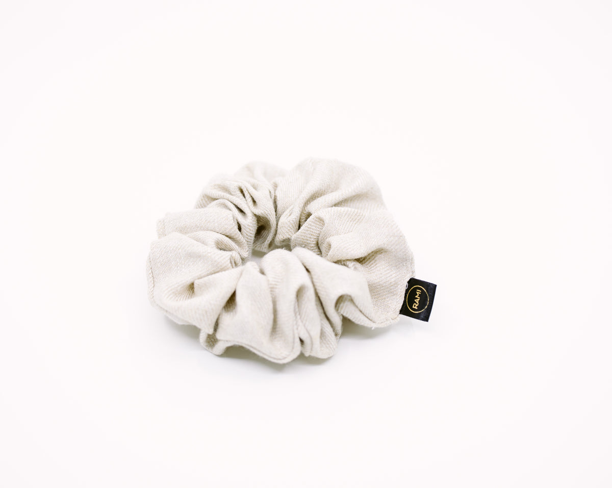 Sand Linen Scrunchie