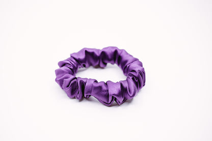 Purple Natural Silk Scrunchie
